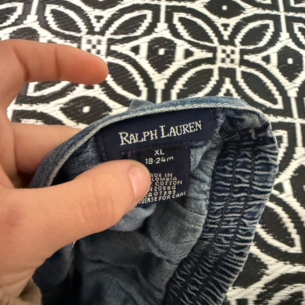 VTG 2000s Ralph Lauren Baby Denim Skort - Size 18-24M - Y2K Aesthetic